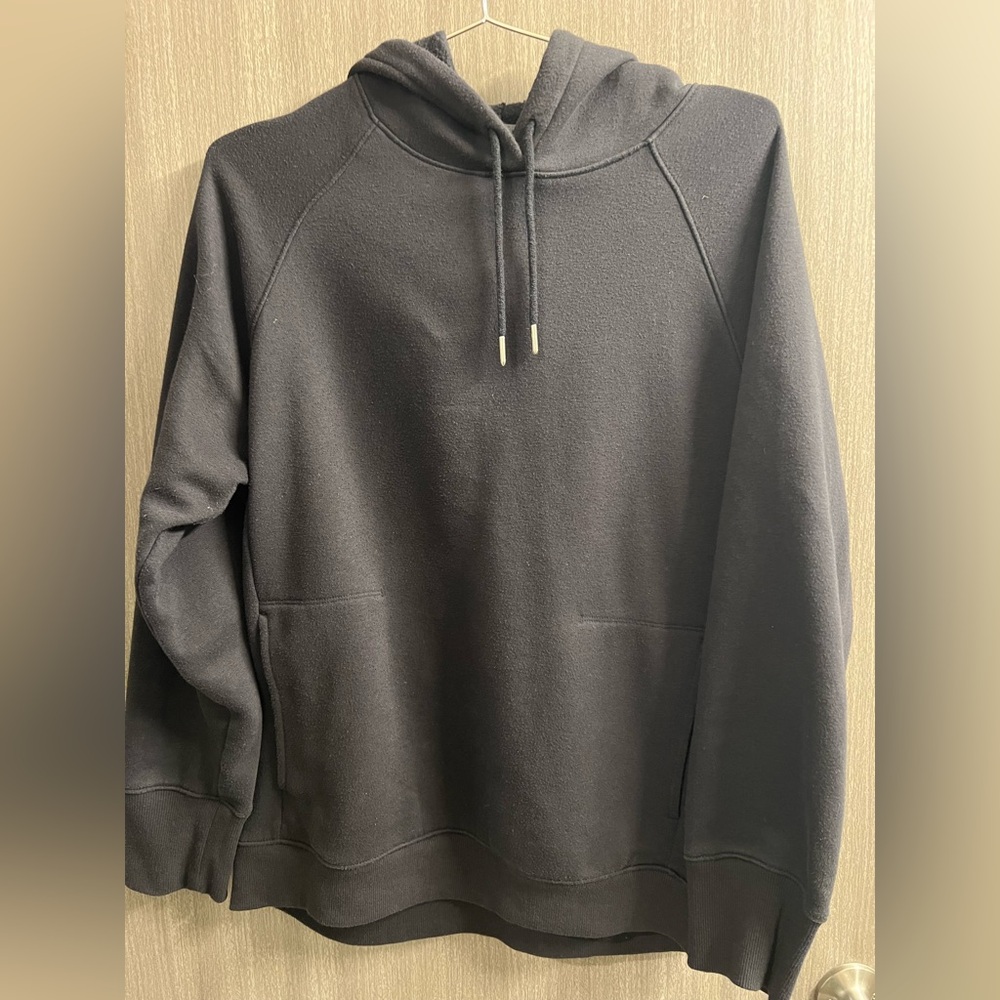 All In Motion Men's Cotton Fleece Pullover Sweatshirt, Black Gray Size M